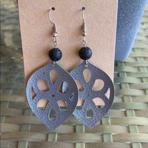 Faux Leather Diffuser Earrings
